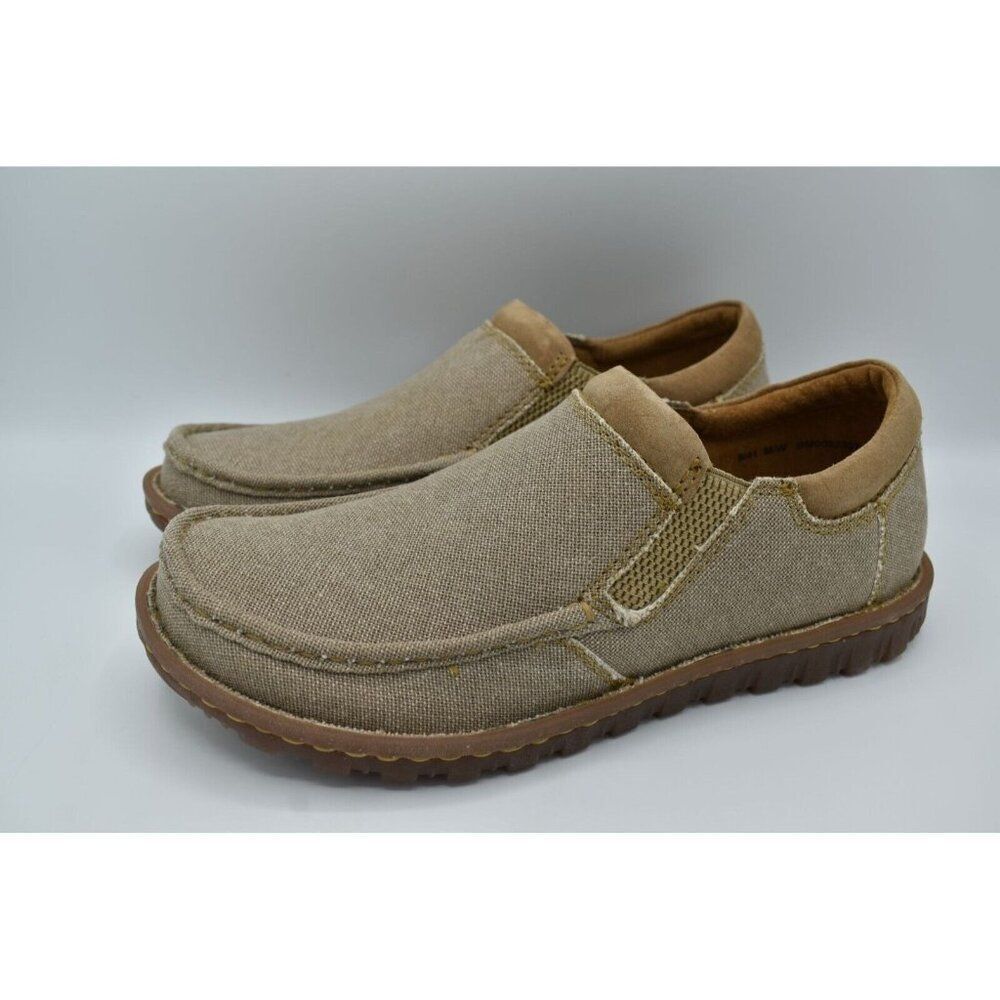 Born Mens Size 8 Gudmund‎ Natural Canvas Slip On Loafers Shoes